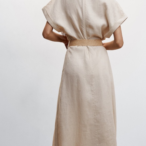 Belt linen dress - Picture 2 of 4